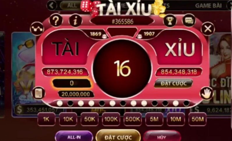 Các cửa cược tài xỉu thường xuất hiện